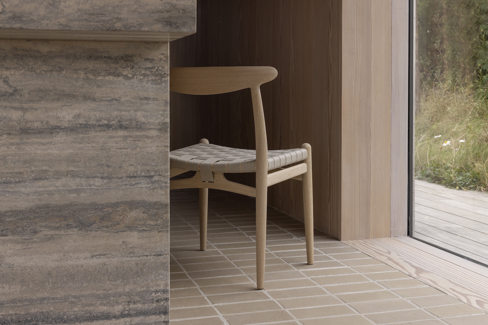 pp101 in Soap-Treated Oak by Kitchen Island