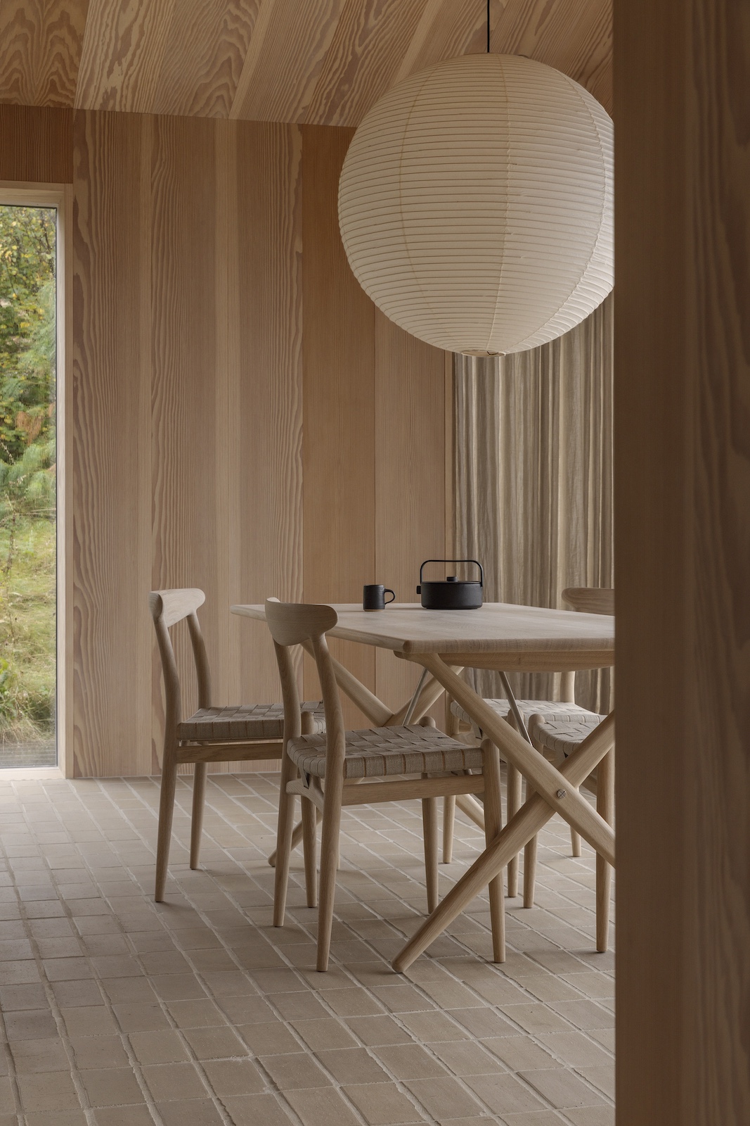 pp101 and pp85 in Soap-Treated Oak under Pendant Lamp