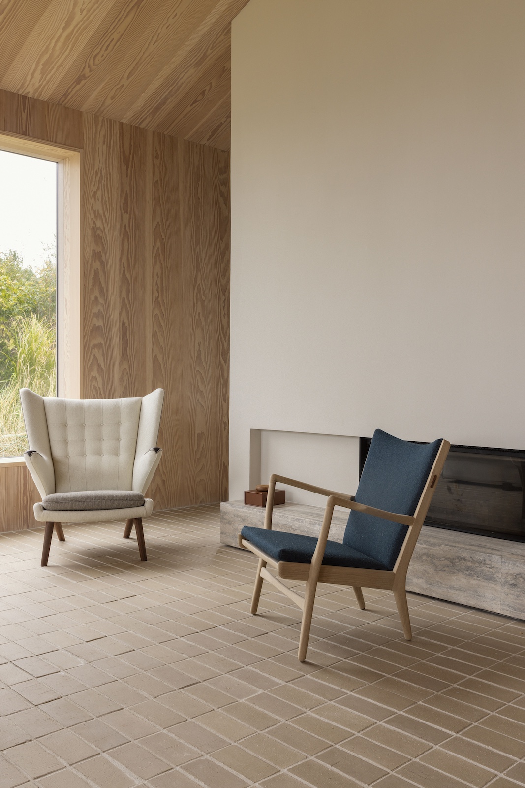 pp19 Papa Bear Chair and pp16 by Fireplace
